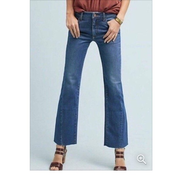 Anthropologie Pilcro High Rise Flare Jeans Raw Hem Size 30 - Picture 1 of 13
